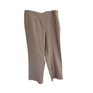 Alfred Dunner Classic Fit Womens Comfort Waist Beige Pants 18W NWT